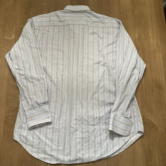 Robert Graham Mens Shirt XL Striped Button Down Flip Cuff Cotton Long Sleeve - Picture 7 of 9